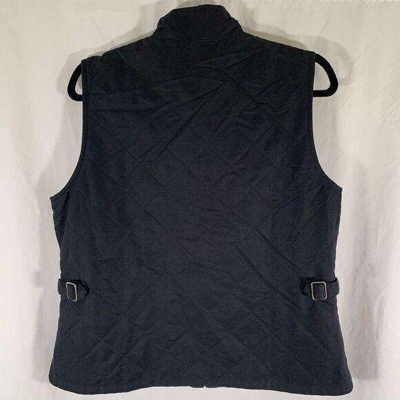 Orvis Vest Women's Medium Black Full Zip Pockets Turtleneck Polyester Blend - Picture 7 of 8